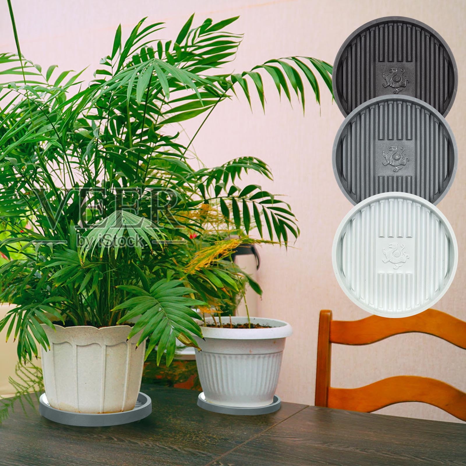 Universal Plunger Tray and Mat,Toilet Plunger Holder with Drip Tray,Quick Air Drying for Bathroom and Kitchen,Thick Plastic Plant Saucer for Indoor Outdoor โ image 5
