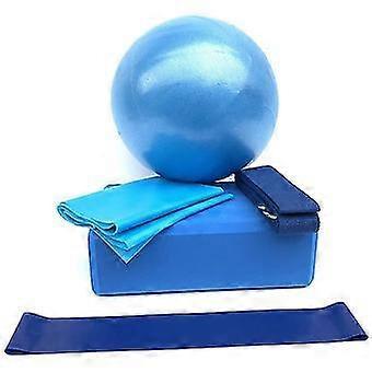 5pcs Yoga Ball Set - Fitness Ball, Blocks, Stretch Band, Resistance Loop, Belt — image 2