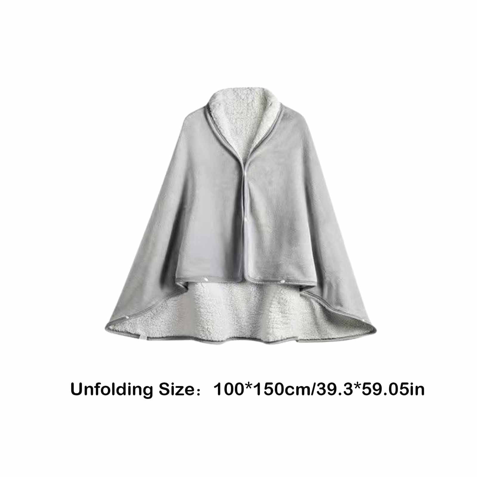 Double-Sided Wearable Blanket, Ultra Soft Flannel Shawl Blanket, Reversible Blanket for Women and Men, Throw Blanket for Home, Travel, Warm Present (31.5×47.2 — image 3