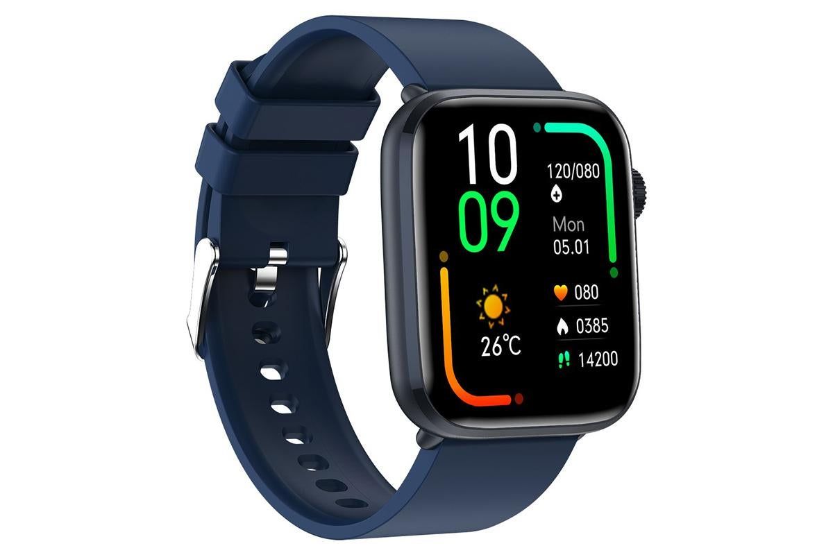 Smart Watch 1.85-Inch Fitness Watch with Heart Rate Noninvasive Blood Sugar Monitor HRV Detection Body Temperature SOS Call Activity Tracker-Blue — image 3