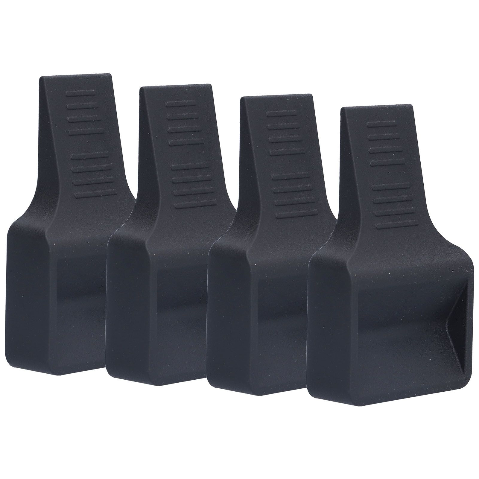 4Pcs Casters Stoppers V Shape Anti Sliding Furniture Wheel Cups for Sofas Beds Chairs Cabinets Black โ image 2