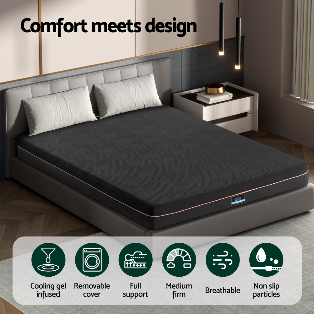 Giselle 18cm Memory Foam Mattress Green Tea Foam Cool Gel Foam Mattresses Double โ image 4