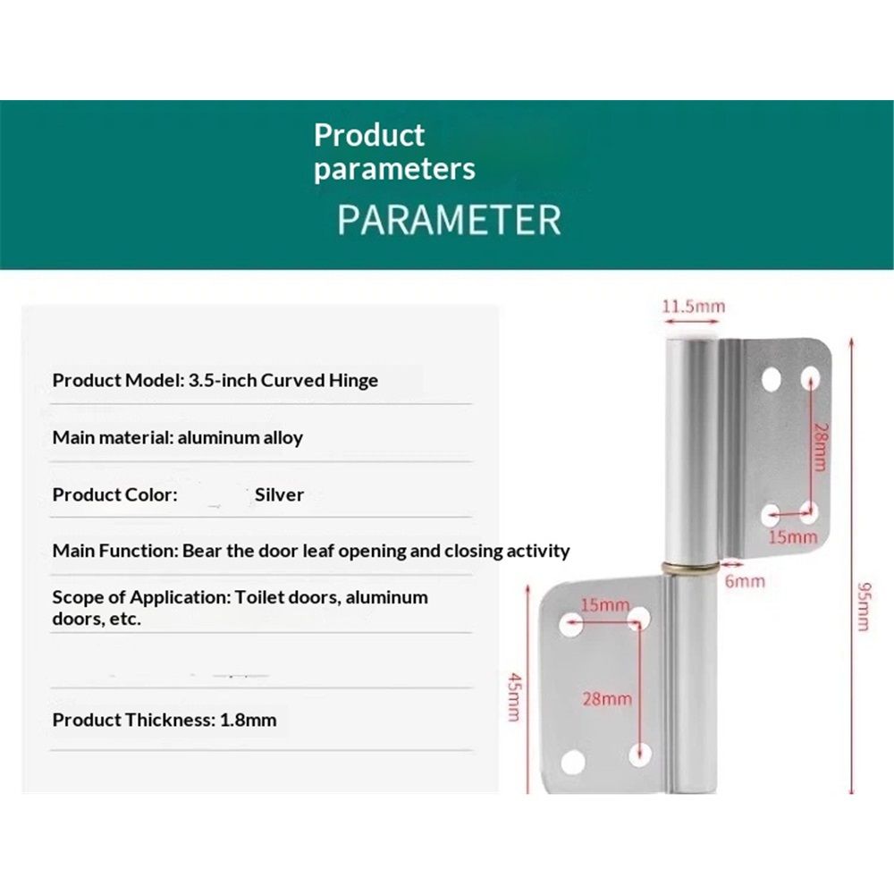 6 pack Heavy Duty Lift Off Hinges, aluminum alloy Detachable Door Hinge with 60 Mounting Countersunk Holes, Lift Off Hinges for Window Cabinet Door โ image 4