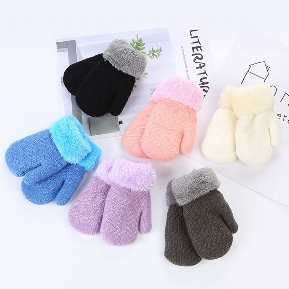 More velvet gloves for children, lovely thick full-finger gloves, gloves for babies and toddlers — image 3