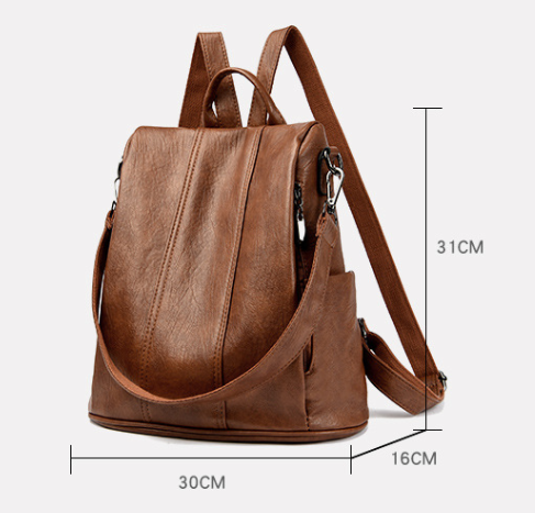 Purple Women's Anti-Theft Backpack Purse Soft Faux Leather Convertible Rucksack Shoulder Bag Large Capacity 31cm for Travel Work Daily Use โ image 5