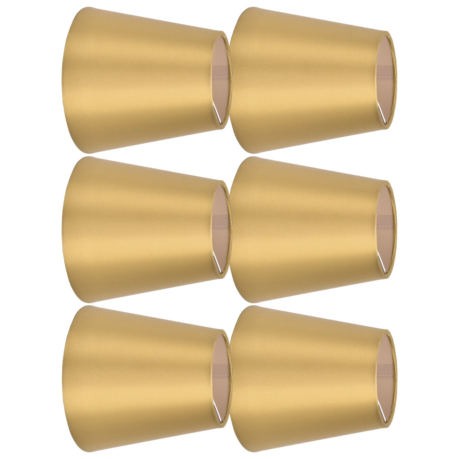 6PCS E14 Lamp Shade Fabric Lampshade Table Lamp Ceiling Lamp Shade for Bedroom Living RoomGold PX153 โ image 2