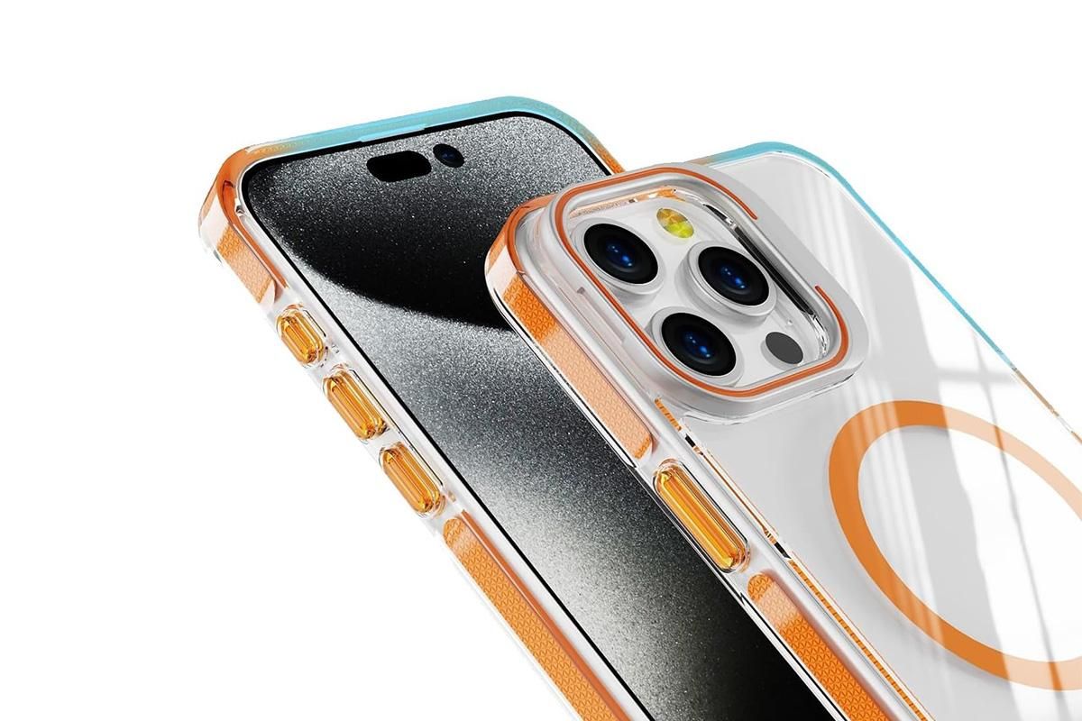 For iPhone 16 Series Phone Case with Stand Full Body Case -Orange /iPhone 16 Pro β image 4