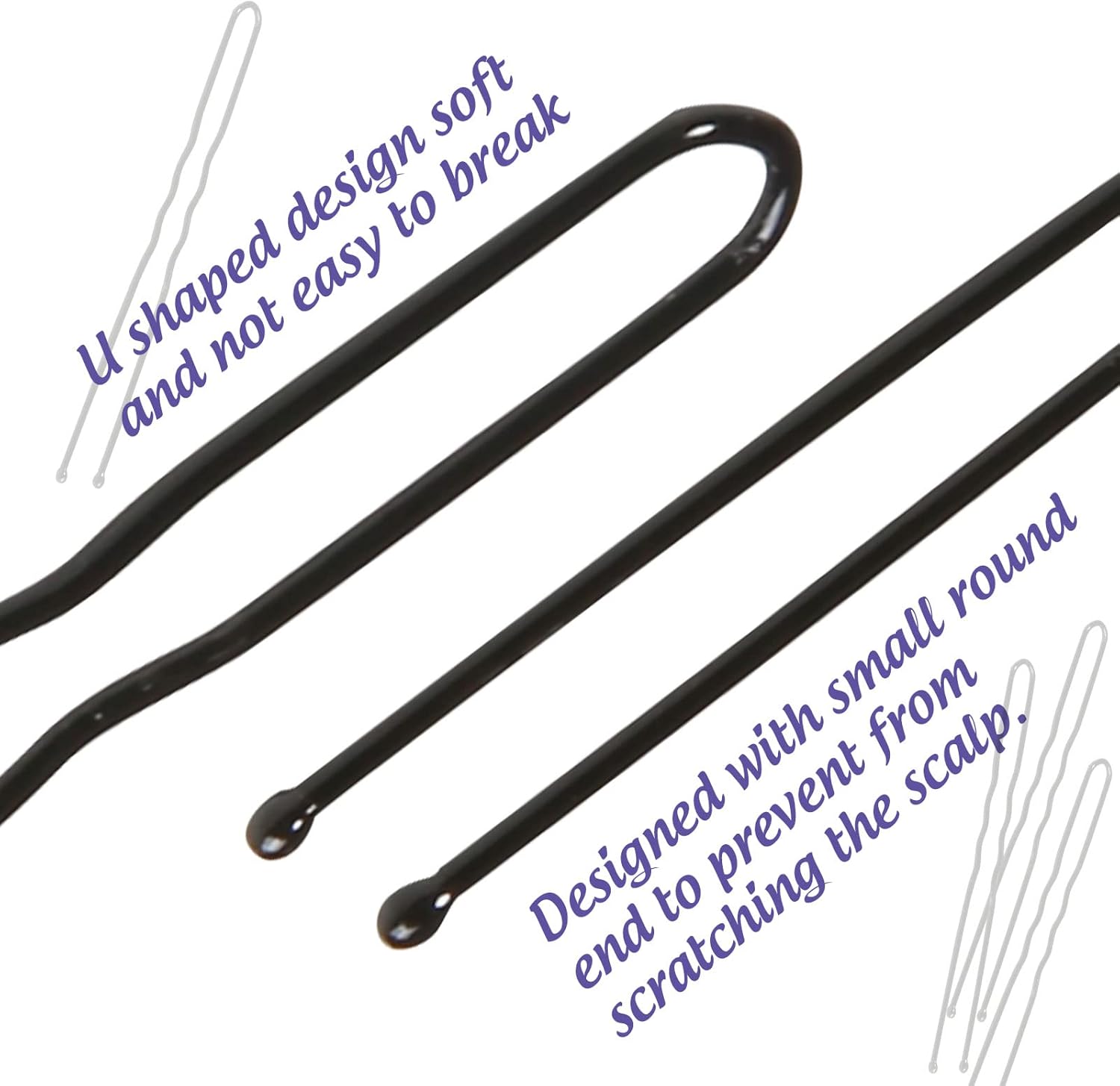 Hair Donut Bun Maker Set - 4 Bun Shapers, 20 Invisible Nets, 5 Elastics, 20 Bobby Pins (Black) — image 5