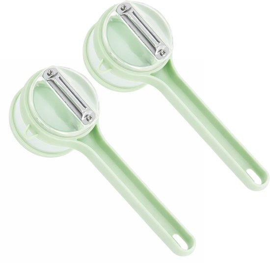 Vegetable Peeler - Fruit and Vegetable Peeler - with Storage Box - Safe and Efficient - Double-Sided Sharp Stainless Steel Blades - Easy to Clean - Process