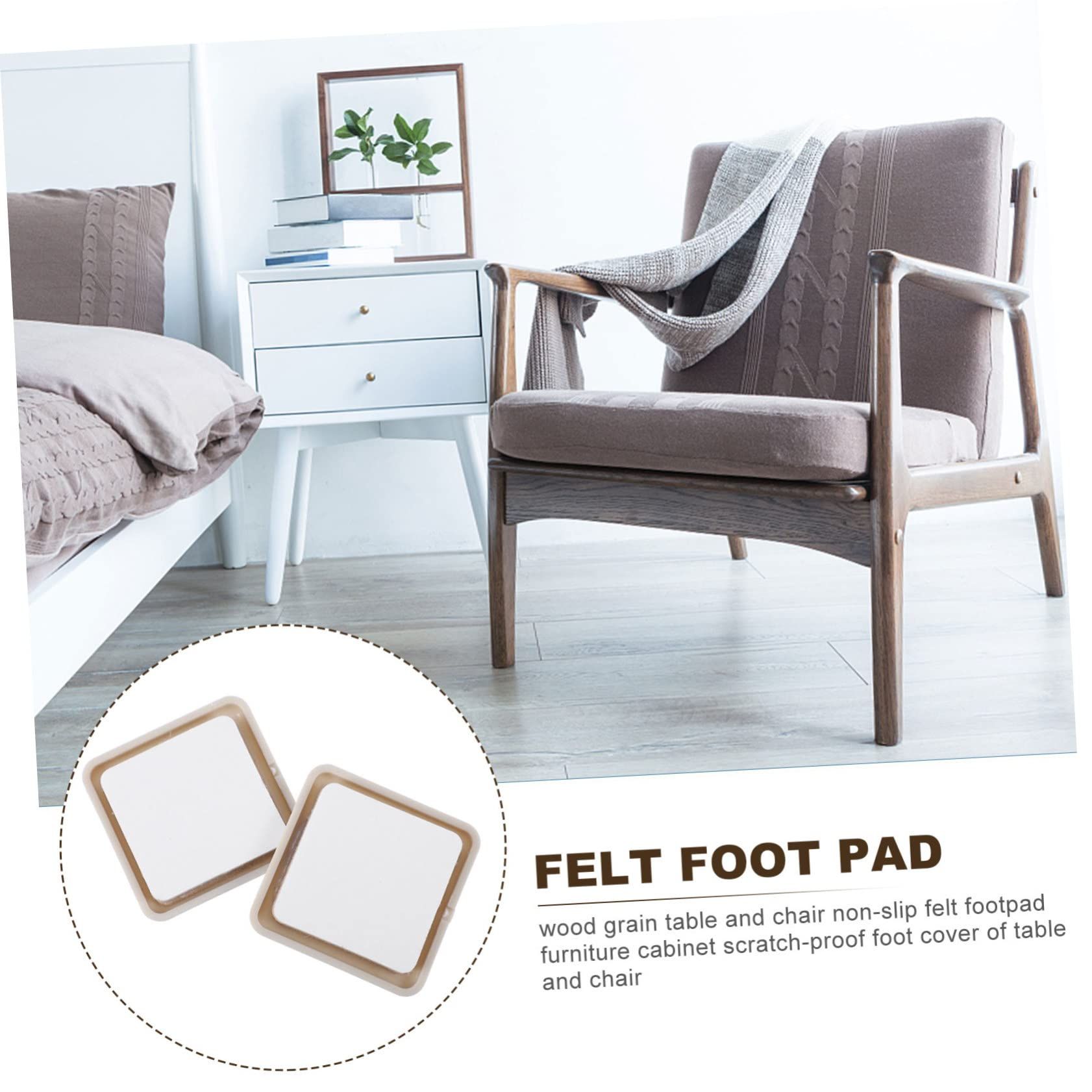 16pcs Floor Mat Non Skid Rug Moving Sliders Floor Protector Glide Felt Pads for Chairs Cabinet Protector