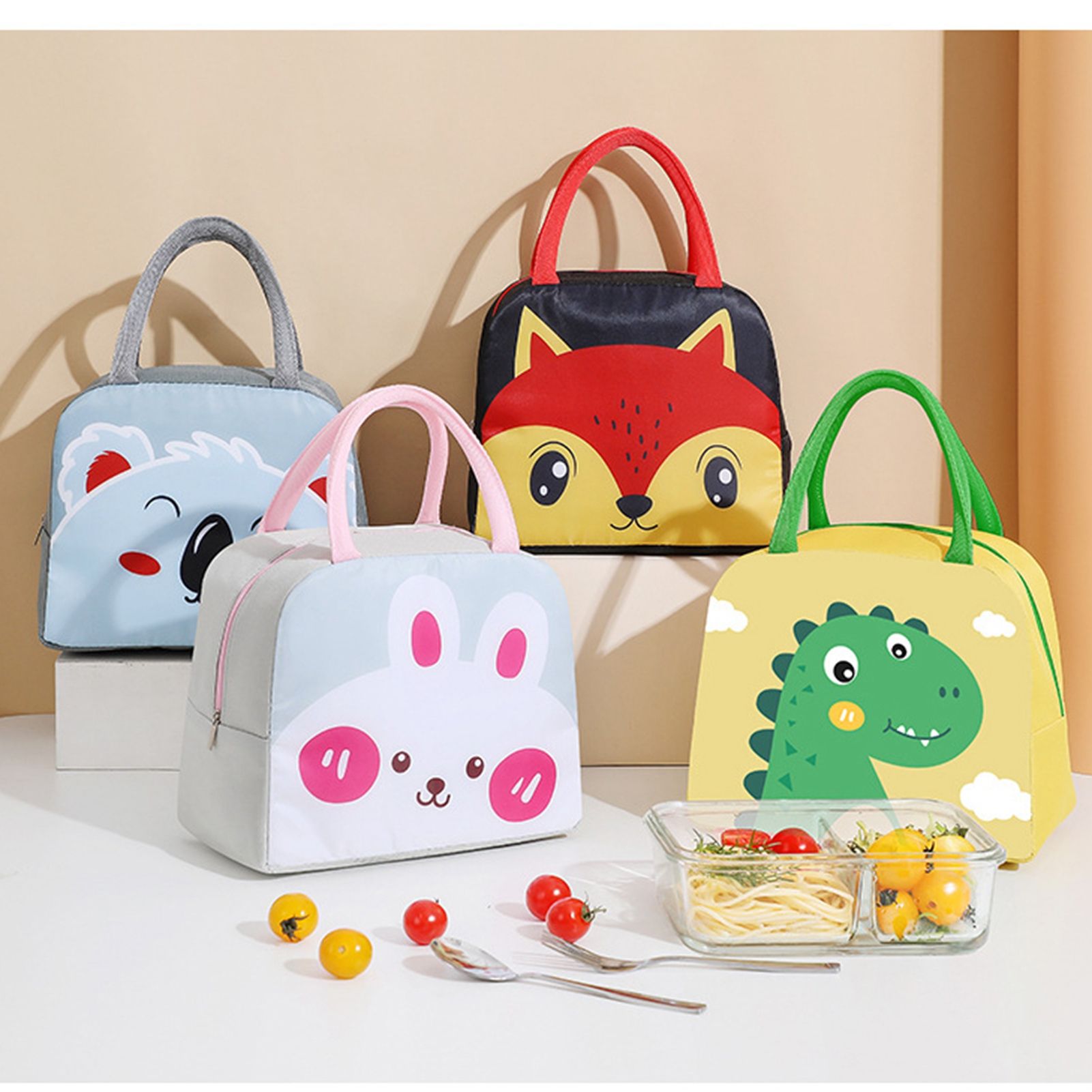Thermal Bag Cartoon Large Capacity Heat Preservation Cute Lunch Bag for Children Bunny โ image 5
