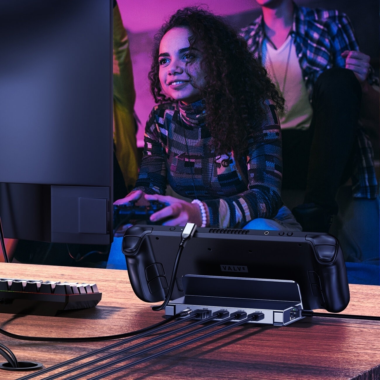 CHOETECH HUB-M50 6-in-1 USB-C 100W Aluminum Steam Deck Docking Station — image 5