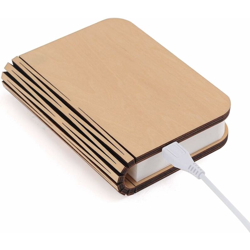 LED Wooden Book Lamp, Christmas Gift Idea Book Lamp Folding And Magnetic, Usb Rechargeable LED Paper Lamp, Decorative โ image 4