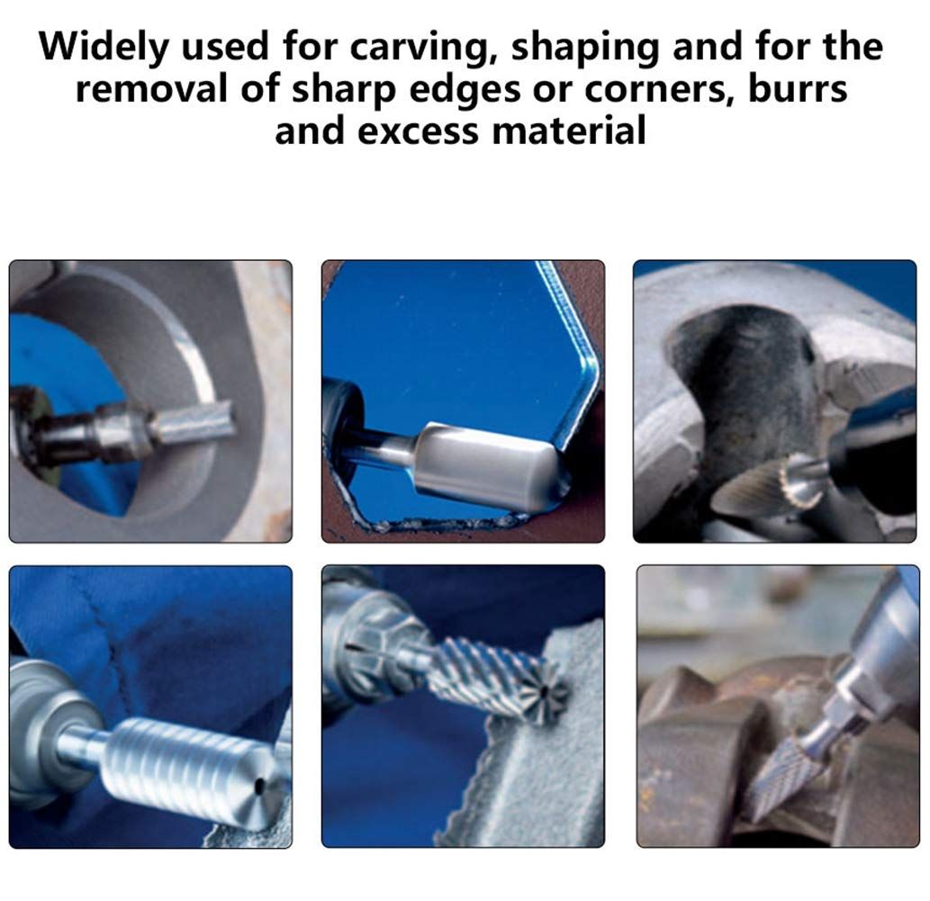 High Speed Steel Rotary Files 5pcs Hex Shank High Speed Steel Burrs Rotary Files Tools for Aluminum and Iron Hardware โ image 4