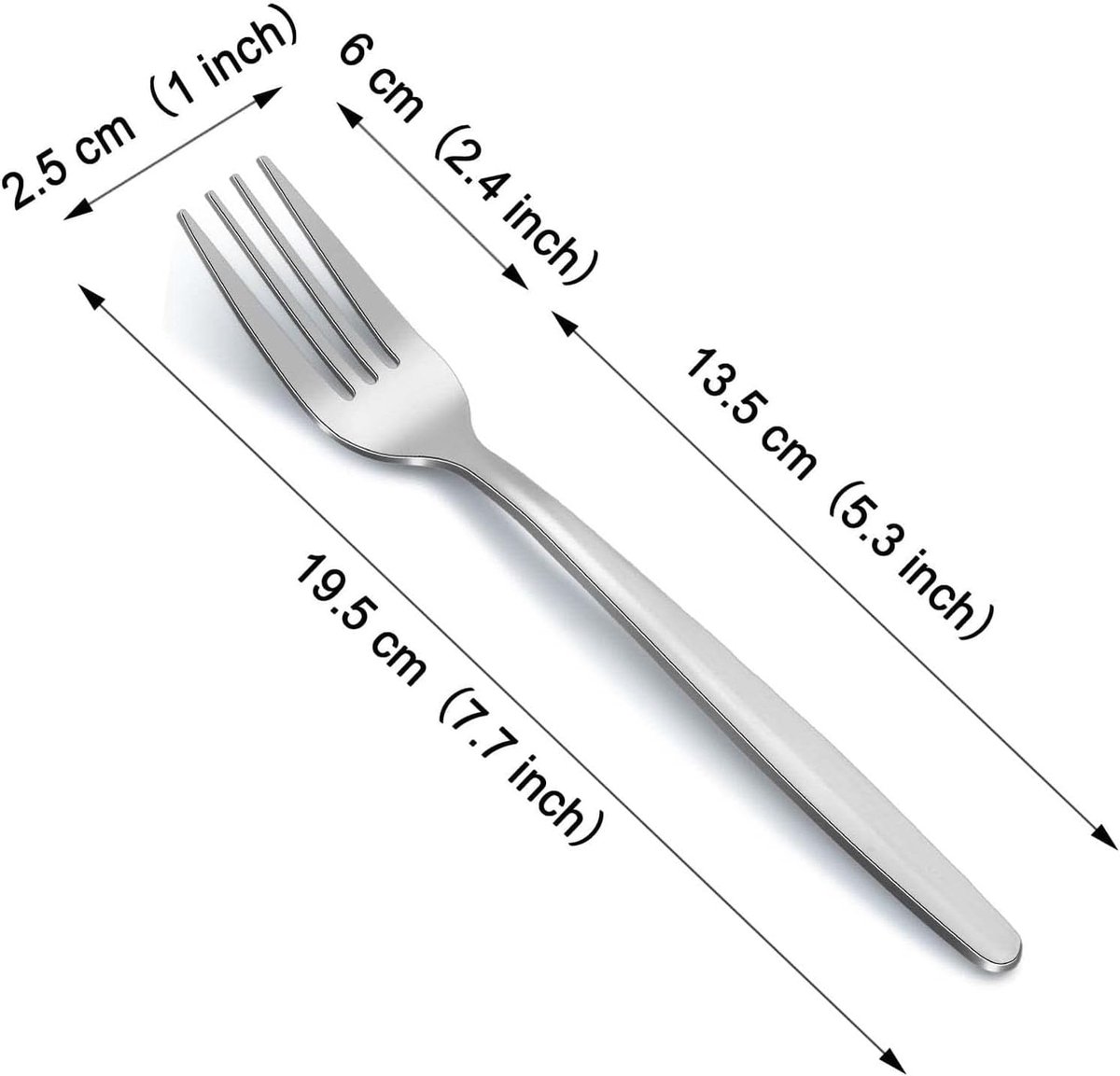 Cutlery Forks - 6 pieces - Stainless steel cutlery forks - Cutlery set - Suitable for Western dishes, desserts and coffee โ image 5