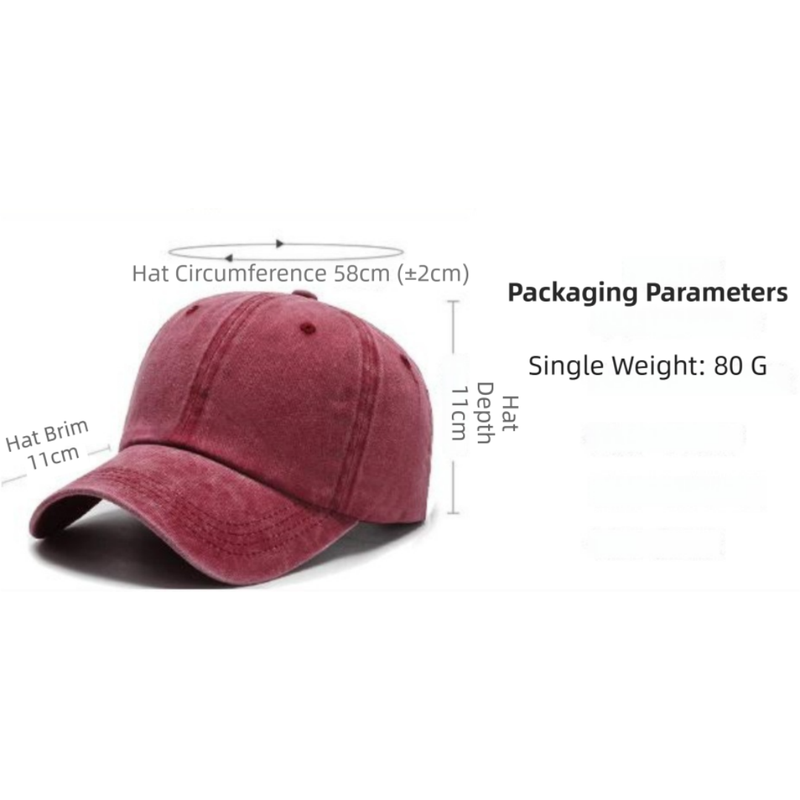 Blue Washed Cotton Baseball Cap with Cat Print - Spring/Summer Casual Adjustable Unisex Couple Sun Hat — image 4