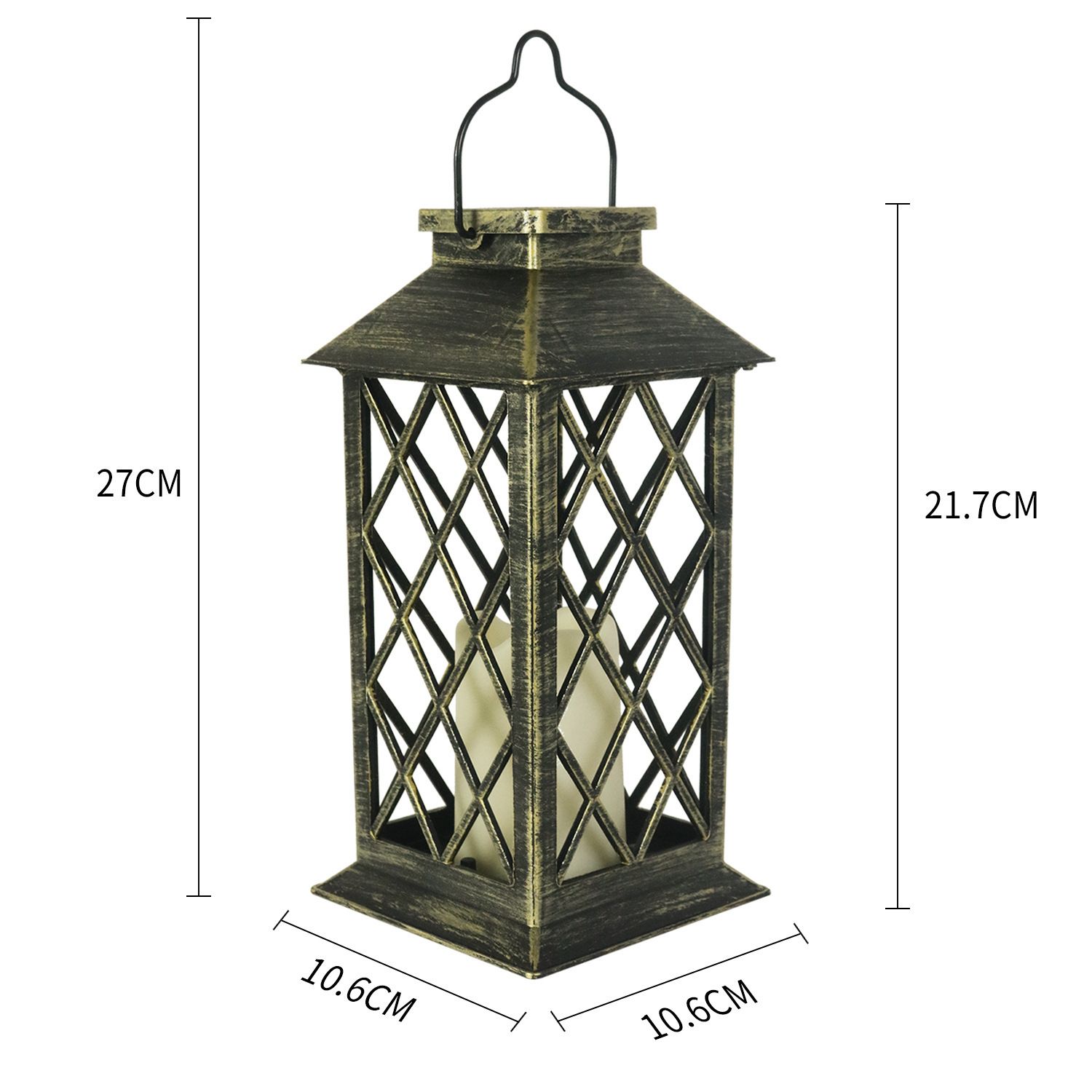 2Pack Solar Lantern, Outdoor Garden Hanging Lanterns, 3X Longer Waterproof LED Flickering Flameless Candle Mission Lights โ image 4