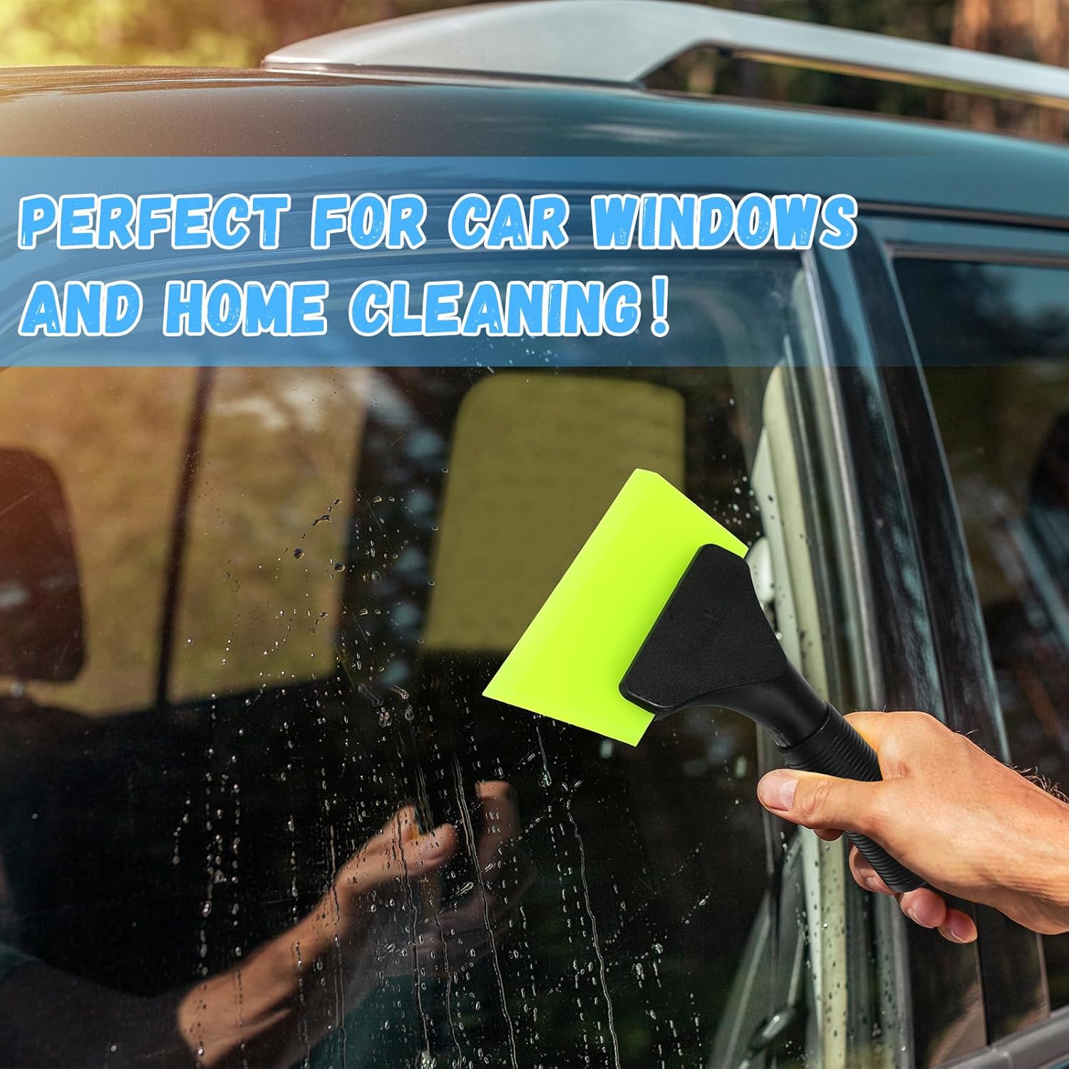 3 Pcs Small Squeegee 5 Inch Window Tint Silicone Squeegee Cleaning with Non Slip Handle Wiper Window Tinting Tools for Car Glass Mirror Shower Bathroom Auto — image 6