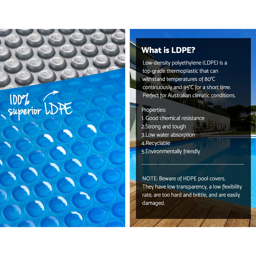 Aqua Buddy Pool Cover 9.5x5m 400 Micron Swimming Pool Solar Blanket Blue Silver โ image 4