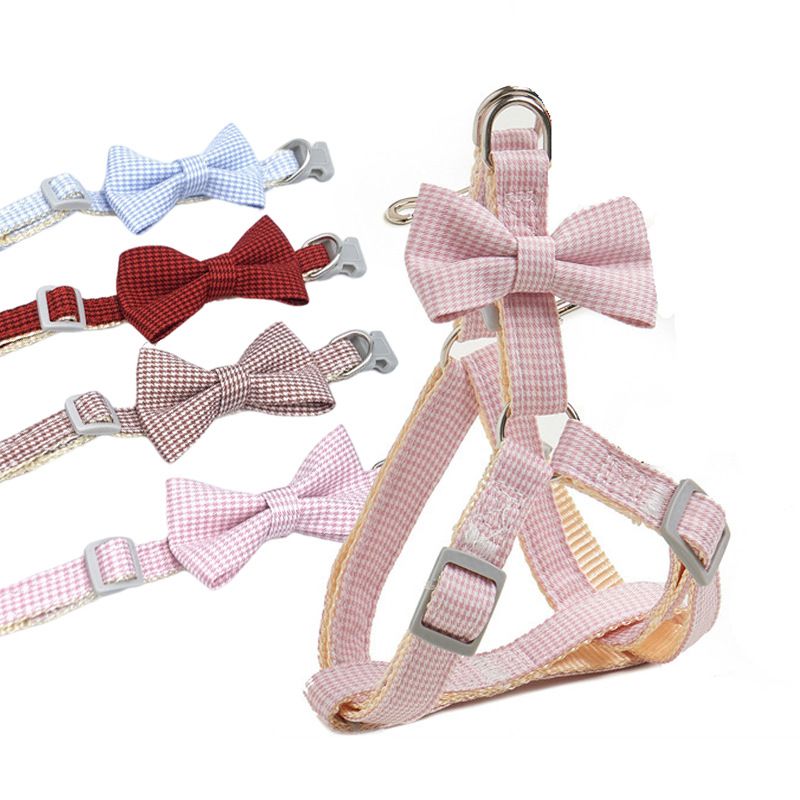 Nylon Houndstooth Dog Leash Cat Harness Blue 1.0cm 1.5cm recommend 4.00 kg-8.00 kg — image 4