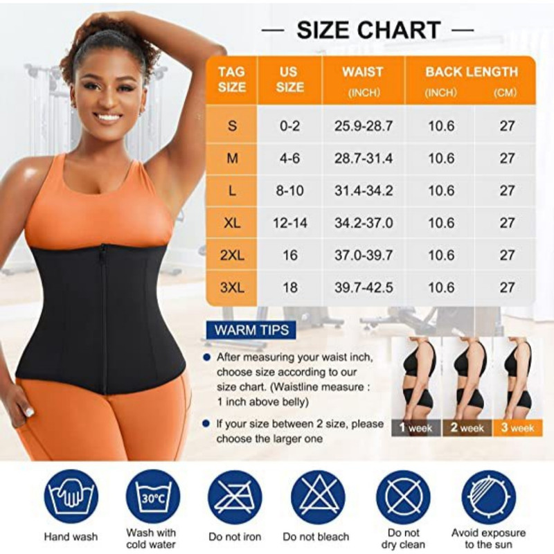 Silver Ion Sauna Waist Trainer for Women(Size M) - 2-in-1 Zipper and Hook/Eye Sweat-Wicking Sports Girdle, Postpartum Fitness Shapewear — image 5