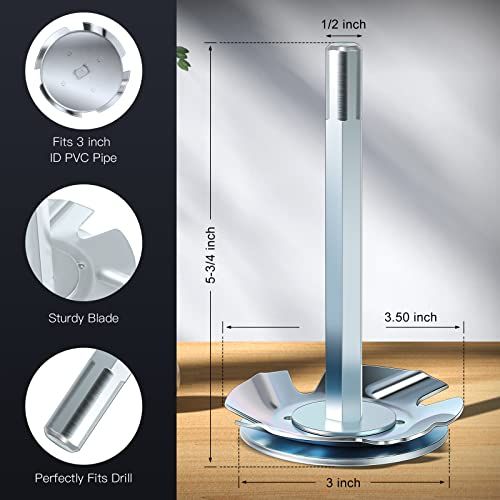 Plumbing PVC Pipe Reamer, Pipe Fitting Tools for 1/2" Speed Power Drill, Pipe Reamer Tool Inside Pipe Cutter for PVC Pipe(3 Inch) โ image 2