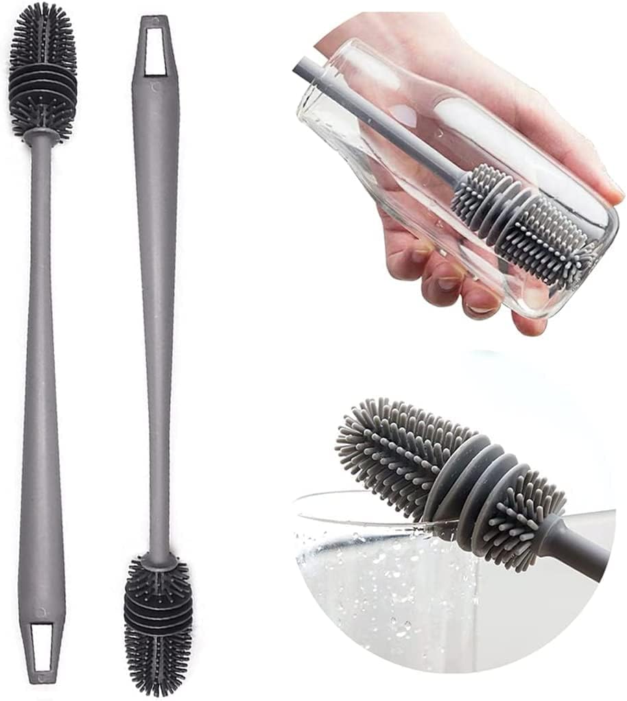 Silicone Bottle Brush - Hygienic Cleaner for Baby Bottles, Drink Bottles & Vases - Scratch Resistant - 1 Piece