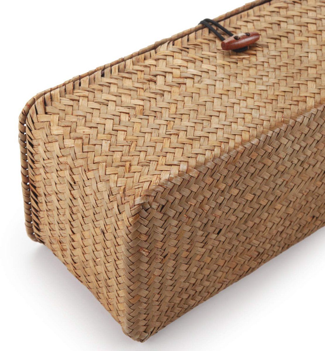 Handwoven Wicker Storage Basket with Lid and 3 Compartments, Brown โ image 6