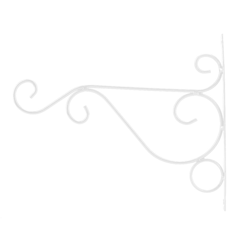 Iron Plant Hanger Wall Hanging Bracket Flower Hook for Home Garden Decoration 30 × 21cm(White) — image 2