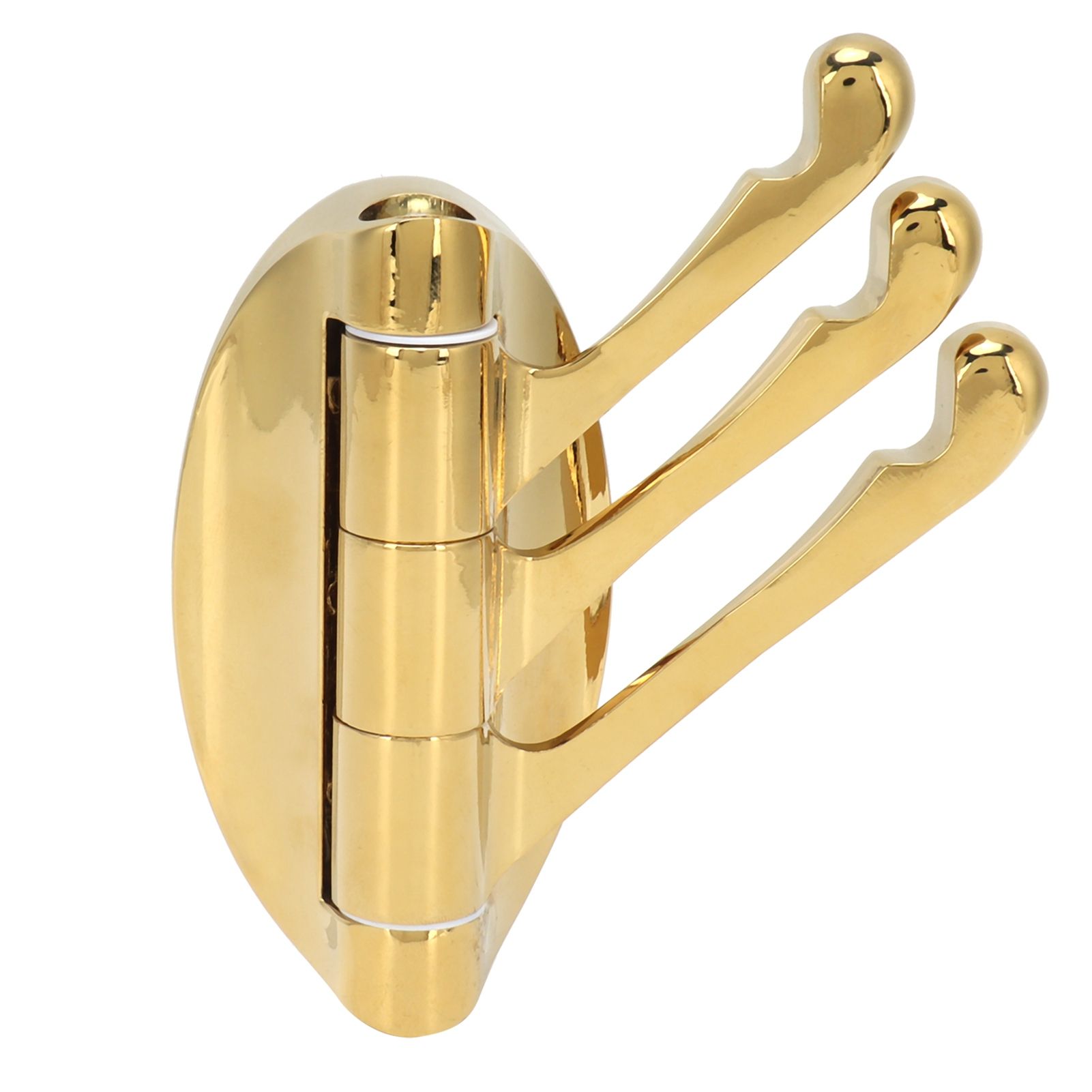 Clothes Hook Wall Mount 180 Degree Foldable Coat Hook Hanger for Home Bathroom BedroomGold — image 2