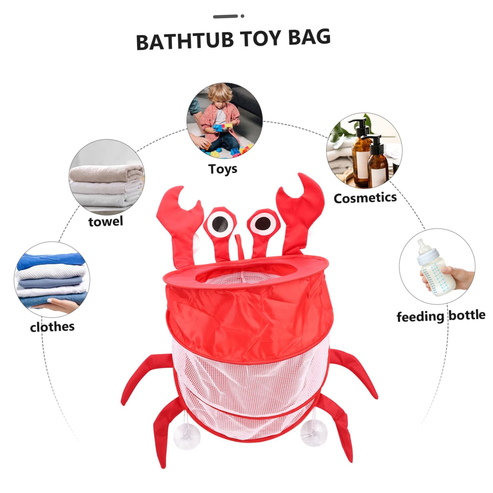 Baby Bathtub Bathroom Storage Mesh Bag Polyester Hanging Child Shower Bag Baby Toys Bathroom toy storage bag โ image 2