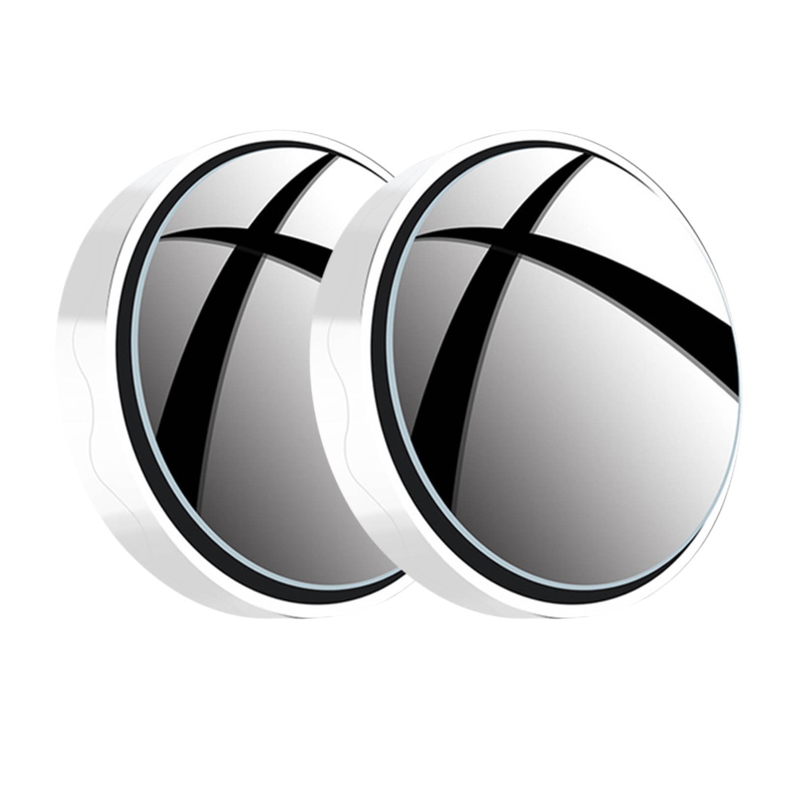 2 Pieces Suction Cup Car Convex Blind Spot Mirror,Blind Spot Mirror, 360° Wide Angle Side Rear View Mirror, Reversing, White — image 2