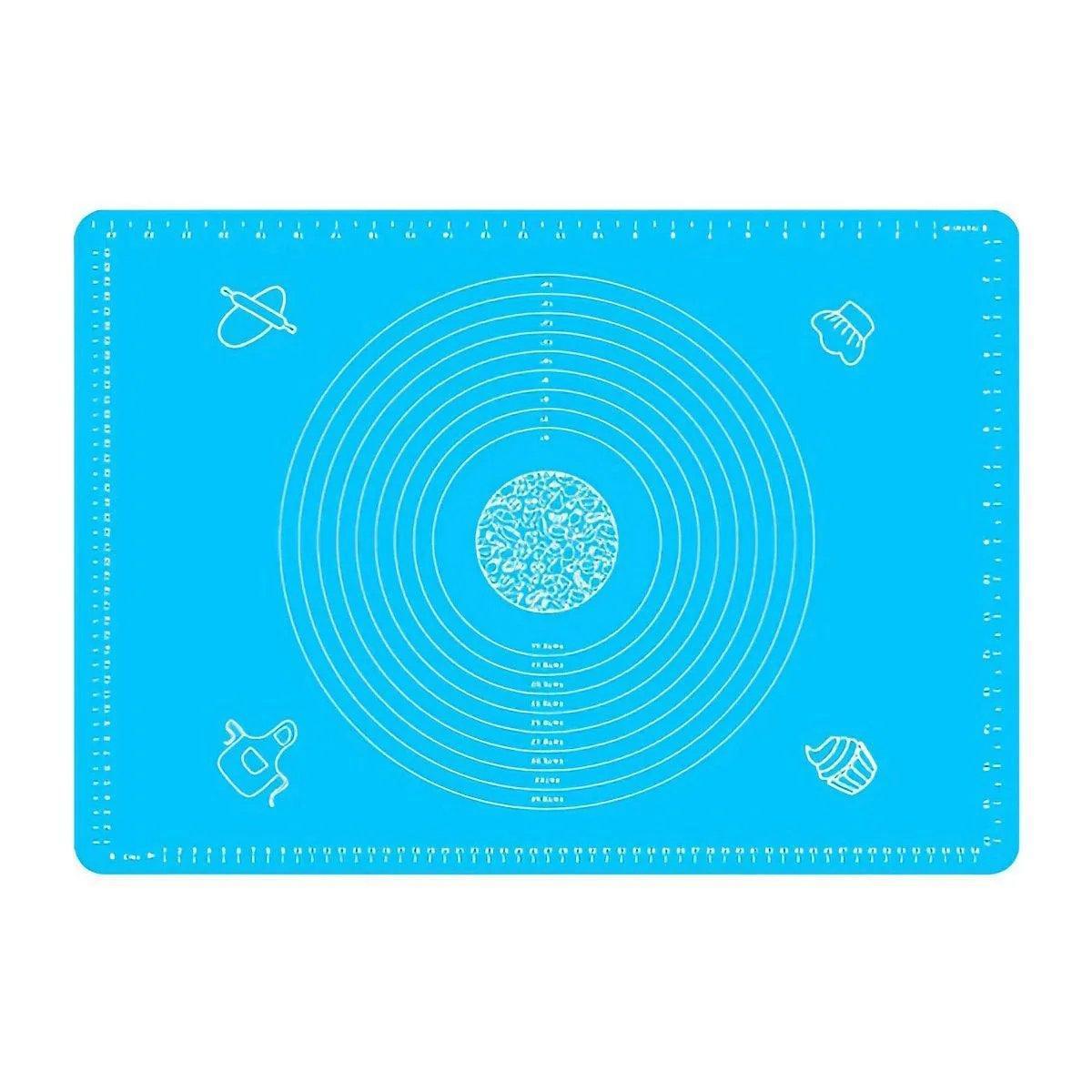 Blue Reusable Non-Stick Silicone Rolling Dough Mat Cake Pastry Baking Fondant Sheet - 40*30cm โ image 2