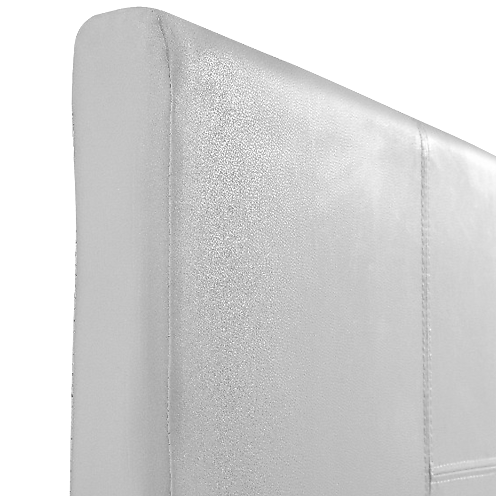 Queen PU Leather Bed Frame White โ image 6