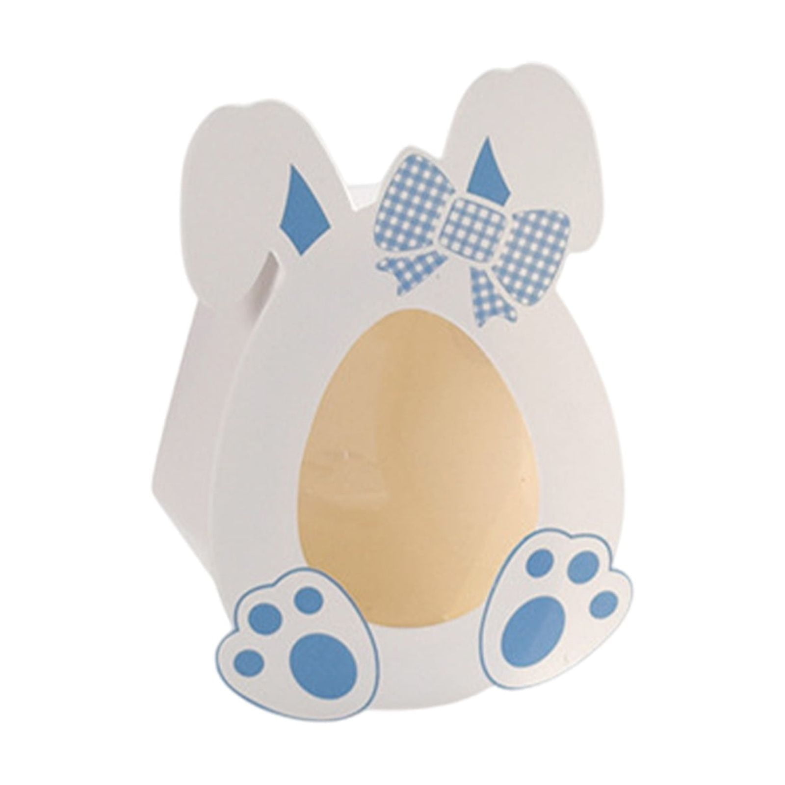 10 Pcs Easter Treat Boxes with Clear Window Cardboard Box Bunny Bags Rabbit Box Spring Holiday Paper Container for Cookie Goodie Candy Favors Blue