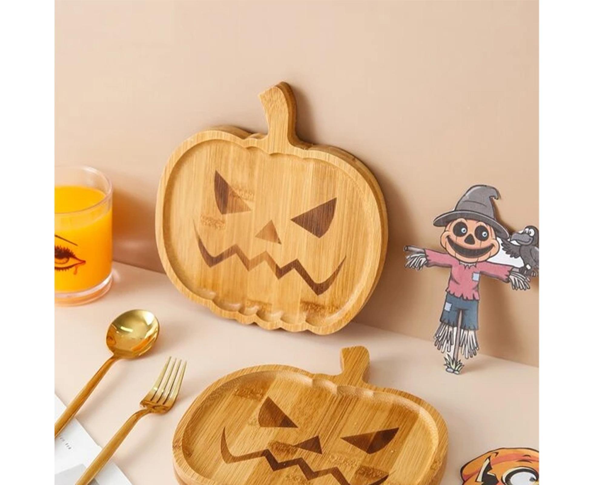 Halloween Pumpkin Storage Plate Home Decor — image 3