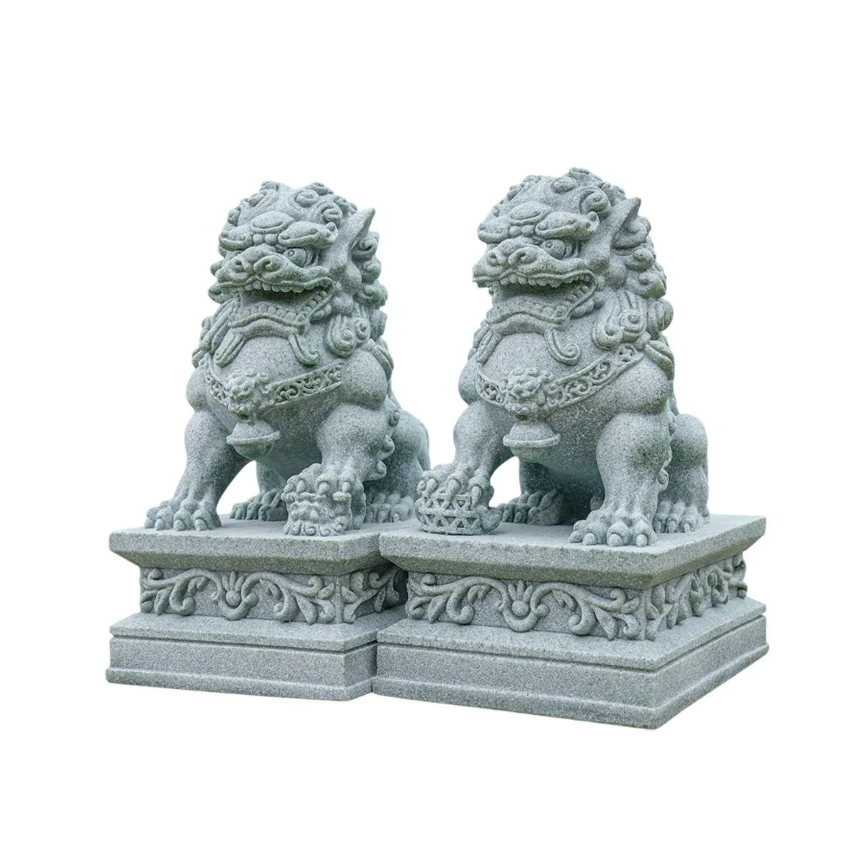 1 Pair Chinese Style Small Stone Lion Decoration Home Desktop Decor Art Craft — image 2