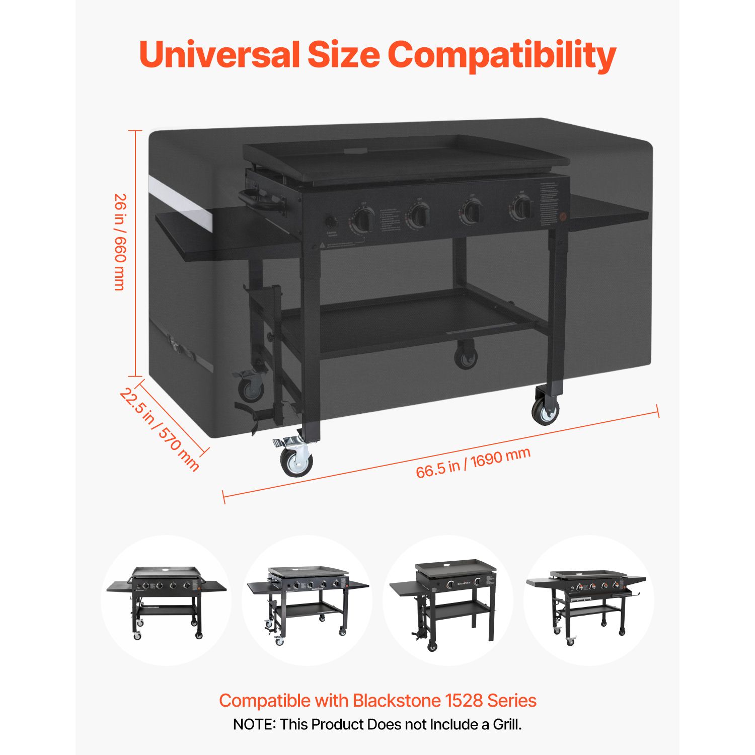 66 inch Grill Cover Heavy Duty BBQ Gas Grill Cover Outdoor Waterproof — image 4