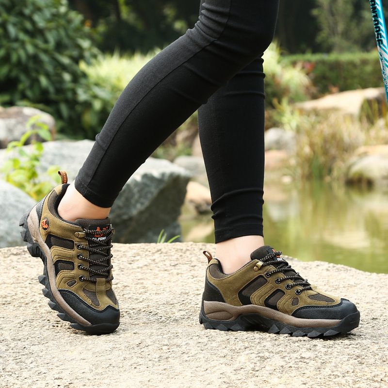 Qifeng Men Women Hiking Shoes Outdoor Sneakers Grey sapphire blue with cotton 39 โ image 4