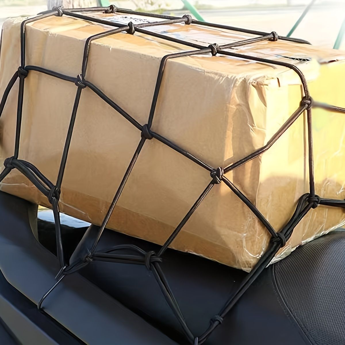 Off-road Vehicle Luggage Net Luggage Rack Elastic Net Pocket Vehicle Trunk Cargo Net Safety Protective Net Black — image 5
