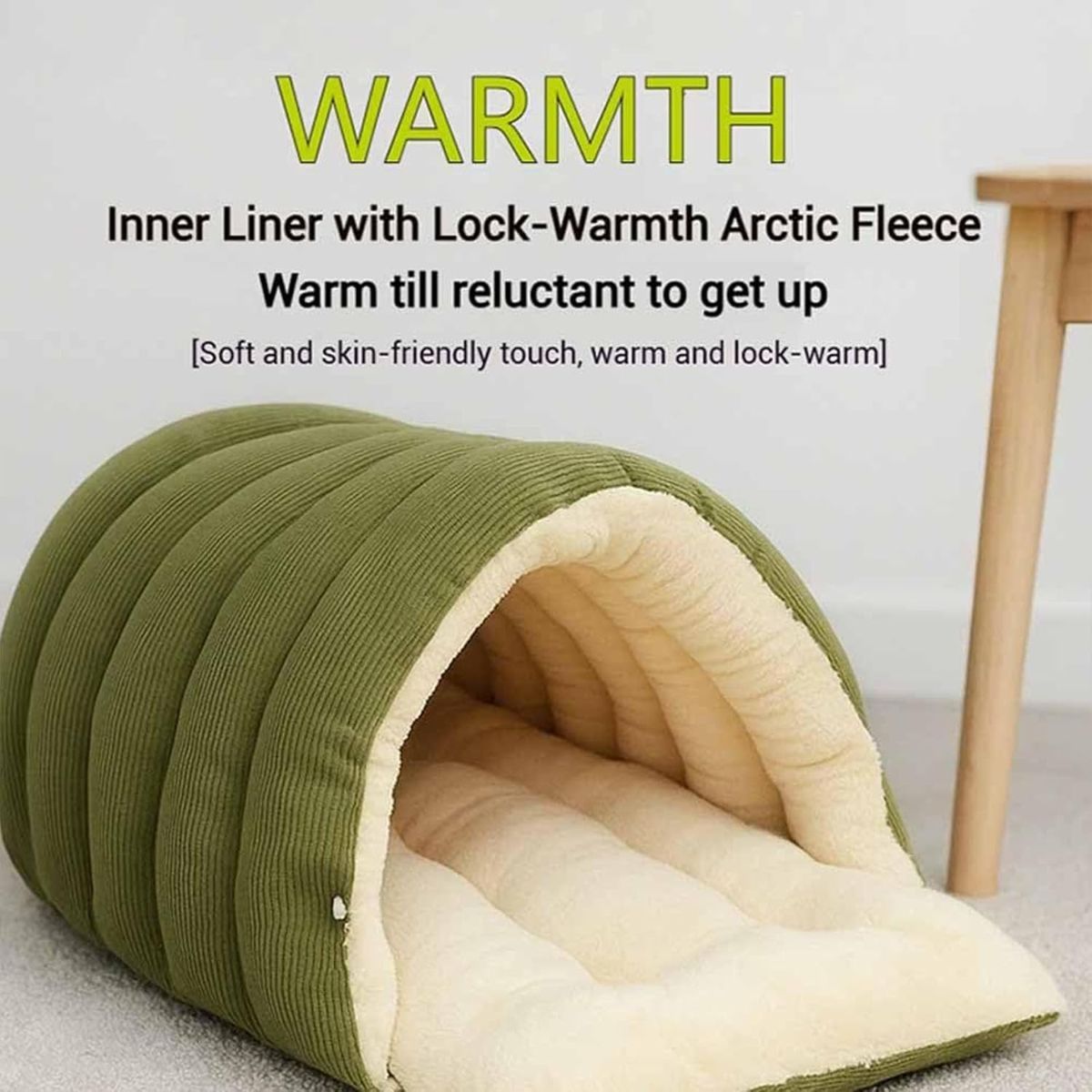 Cozy Monster Cat Bed, Cave Style Pet Bed, Cat Beds for Indoor Cats, Cat Cave Bed Cat Tent with Removable Cushion, Warm Cave Nest Sleeping Bed Puppy — image 5