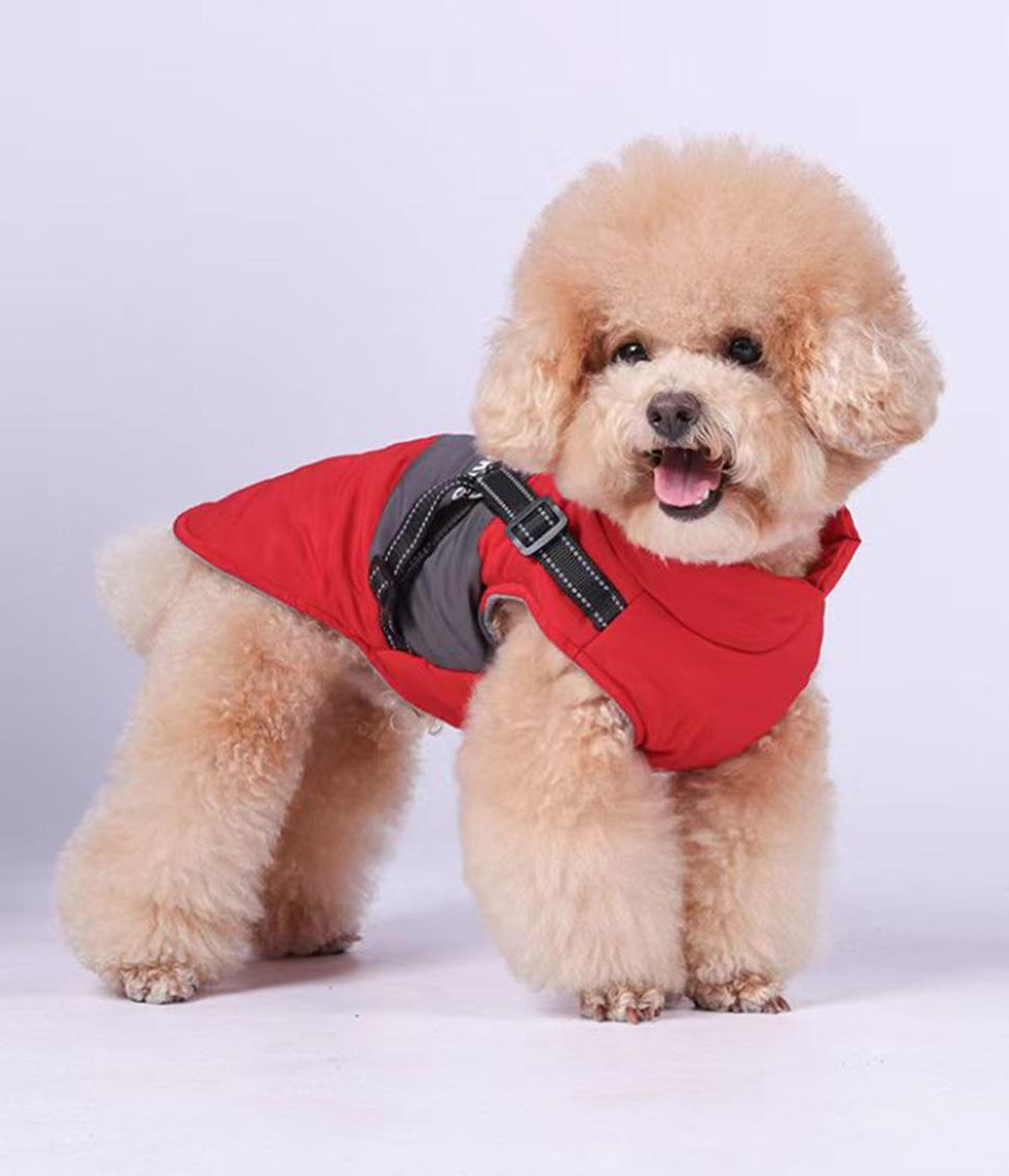 Winter Dog Vest Warm Soft Stand Collar Windproof Waterproof, Multiple Colors, S M L, XL, Red — image 5