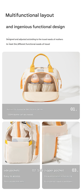 Pink Versatile 3-in-1 Nappy Bag | Convertible Backpack, Tote & Crossbody with Insulated Pockets โ image 4