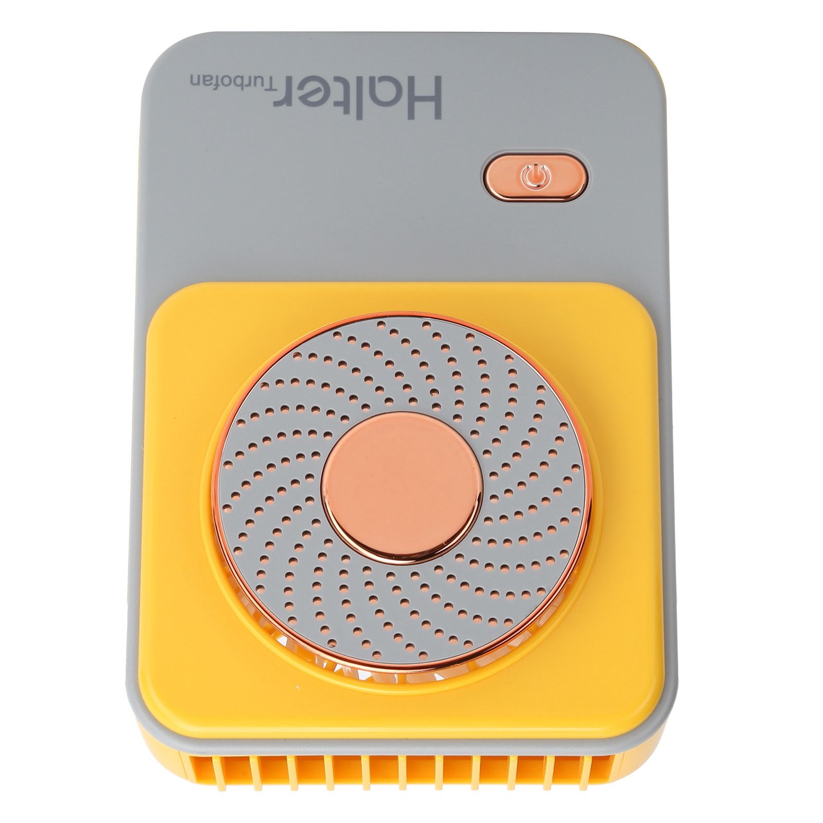 3‑Gear Adjustable Electric Fan Portable Handheld Hanging Neck Fan USB Charging for OutdoorsYellow — image 2