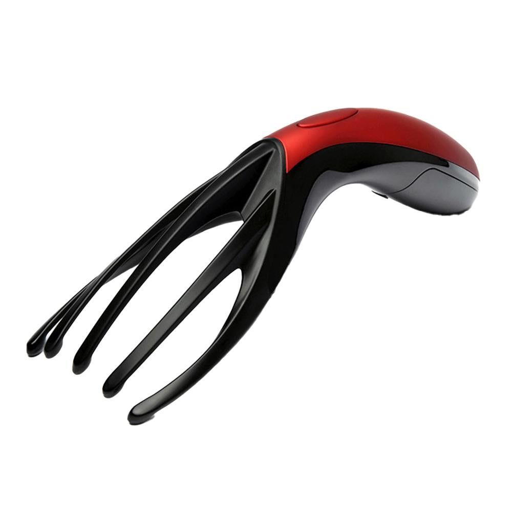 Finger Gripper Claw Massager Electric Head Massager Octopus Scalp Stress Relax -Red — image 5
