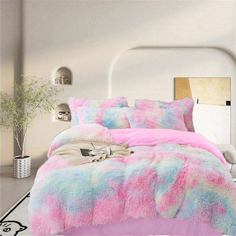 Tie-Dye Bedding Set Three-Piece Bedding Set Soft Bedding Trendy Bedding Home - Dark green - Size 150*200cm โ image 3