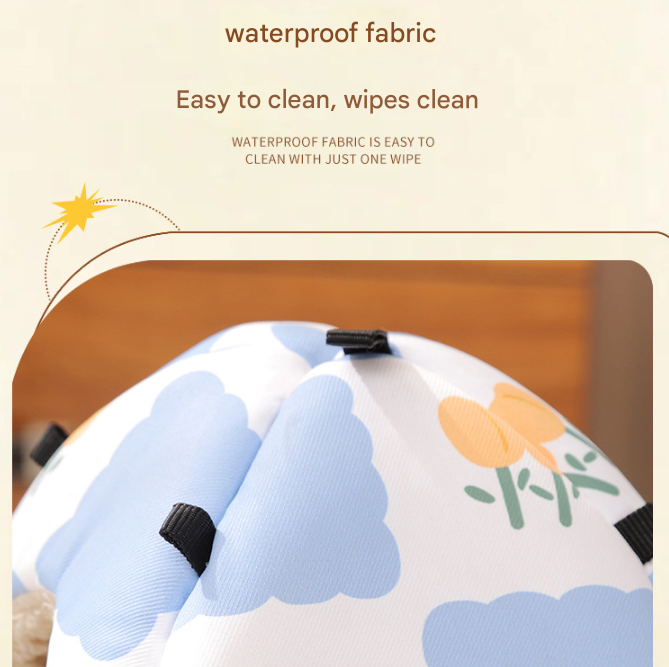 Cartoon cat Soft Shelter for Small Mammals – Hanging & Floor Use, Waterproof Surface, Easy Clean(Size: M) — image 3