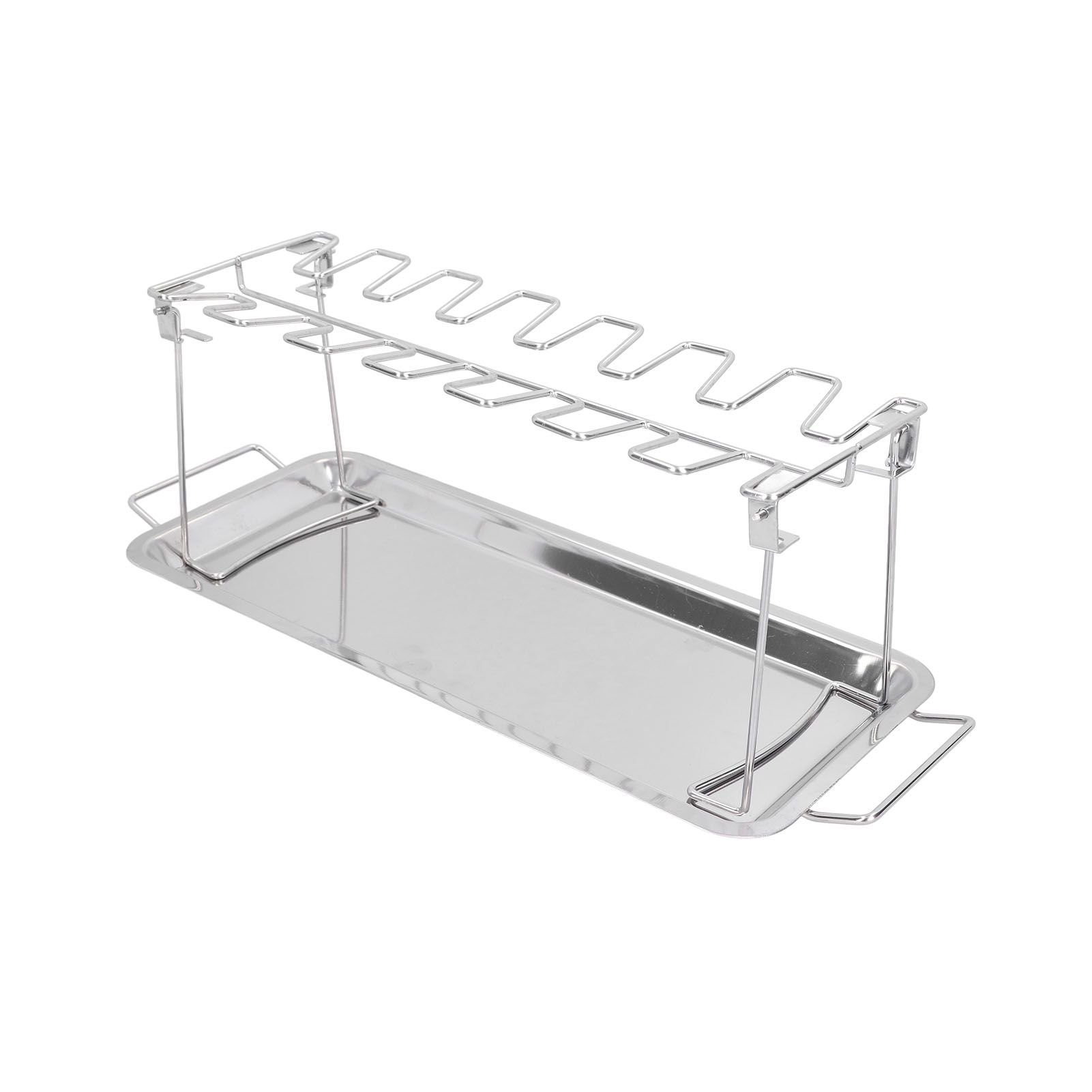 Chicken Wing Leg Rack Stainless Steel Foldable BBQ Rack Portable Grill Holder for Outdoor โ image 6