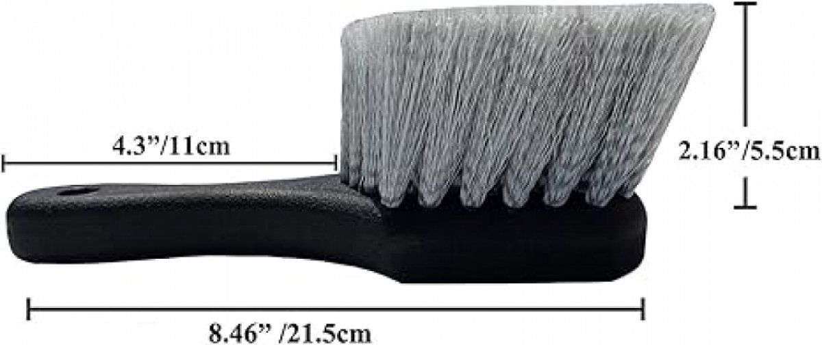 Tire brush - rim brush - Tire polish - Rim brush - Rim cleaner - Exterior Wheel Brush Tire Cleaner - black - Brush with short handle - PP - 215 ร 55 โ image 3