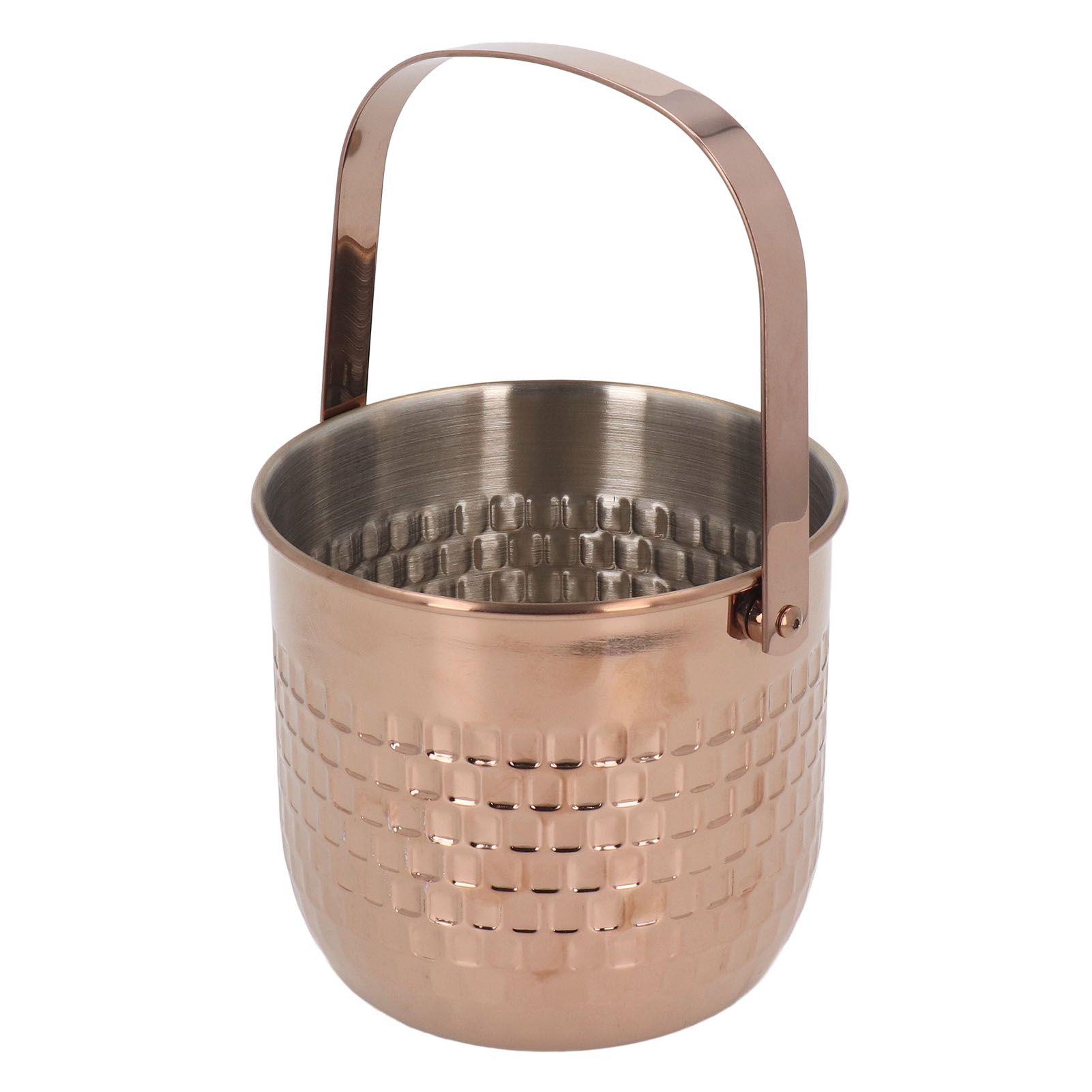 Wine Bucket Double Layer Stainless Steel Insulated Ice Wine Bucket for KTV Bar Dinner Party Rose Gold — image 3